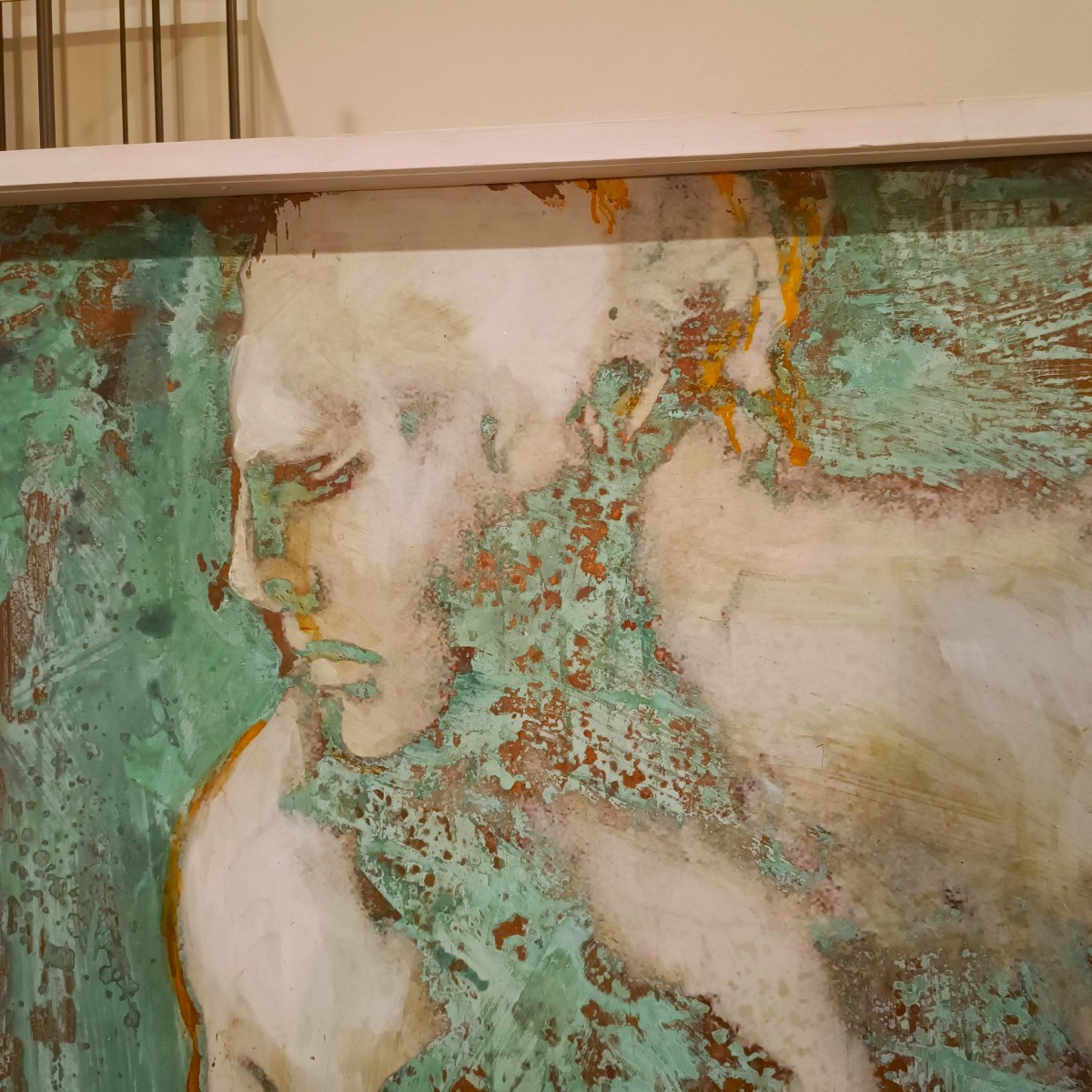 Olio su rame ossidato Venere al bagno opera di Alessandro La Motta-photo-1