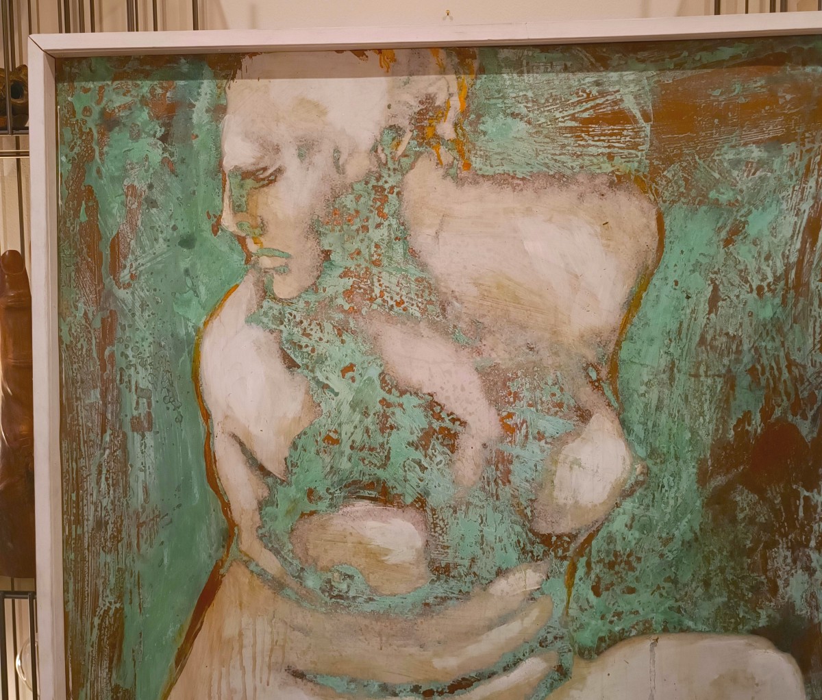 Olio su rame ossidato Venere al bagno opera di Alessandro La Motta-photo-2