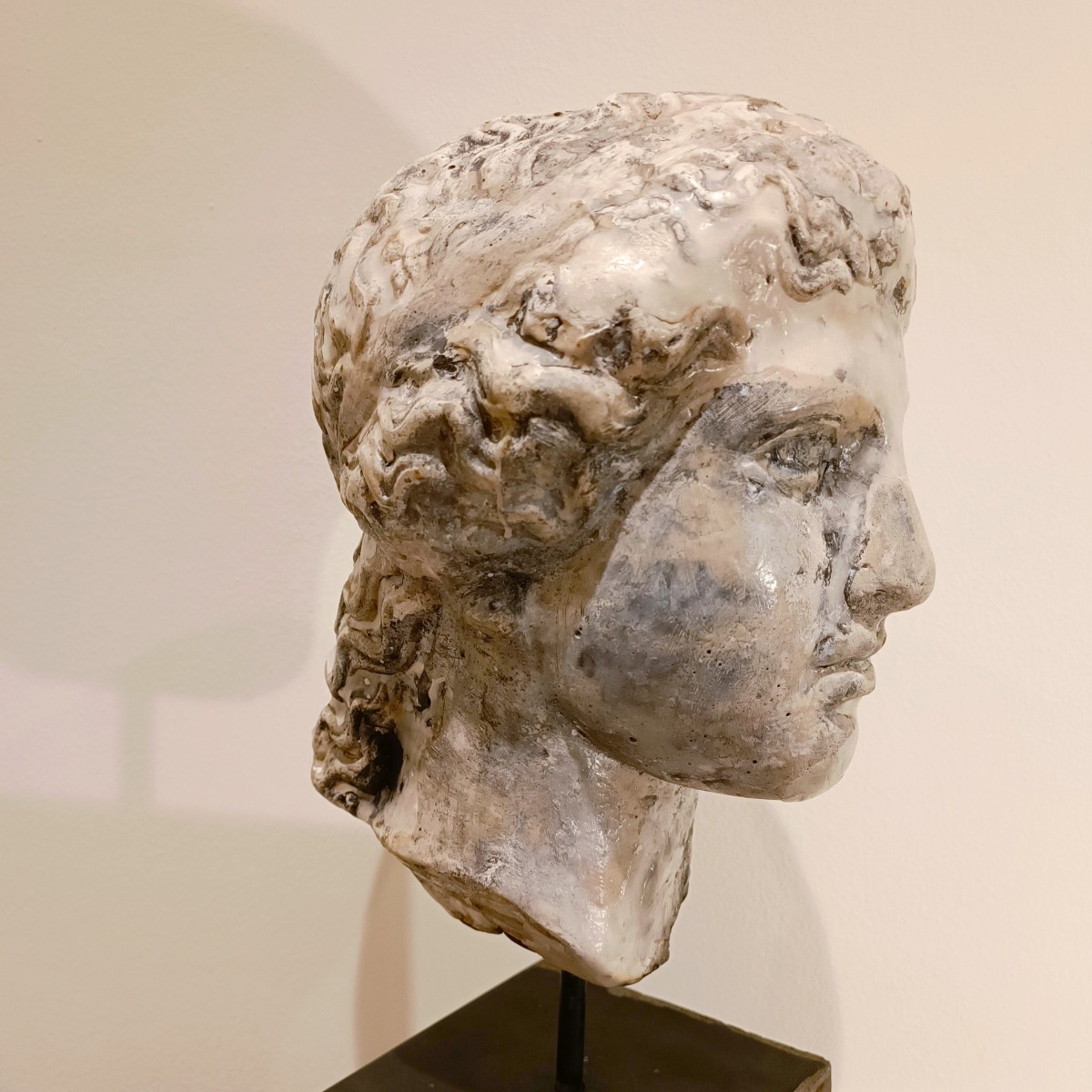 Scultura di Hera mitologia greca in gesso,cera e carbone