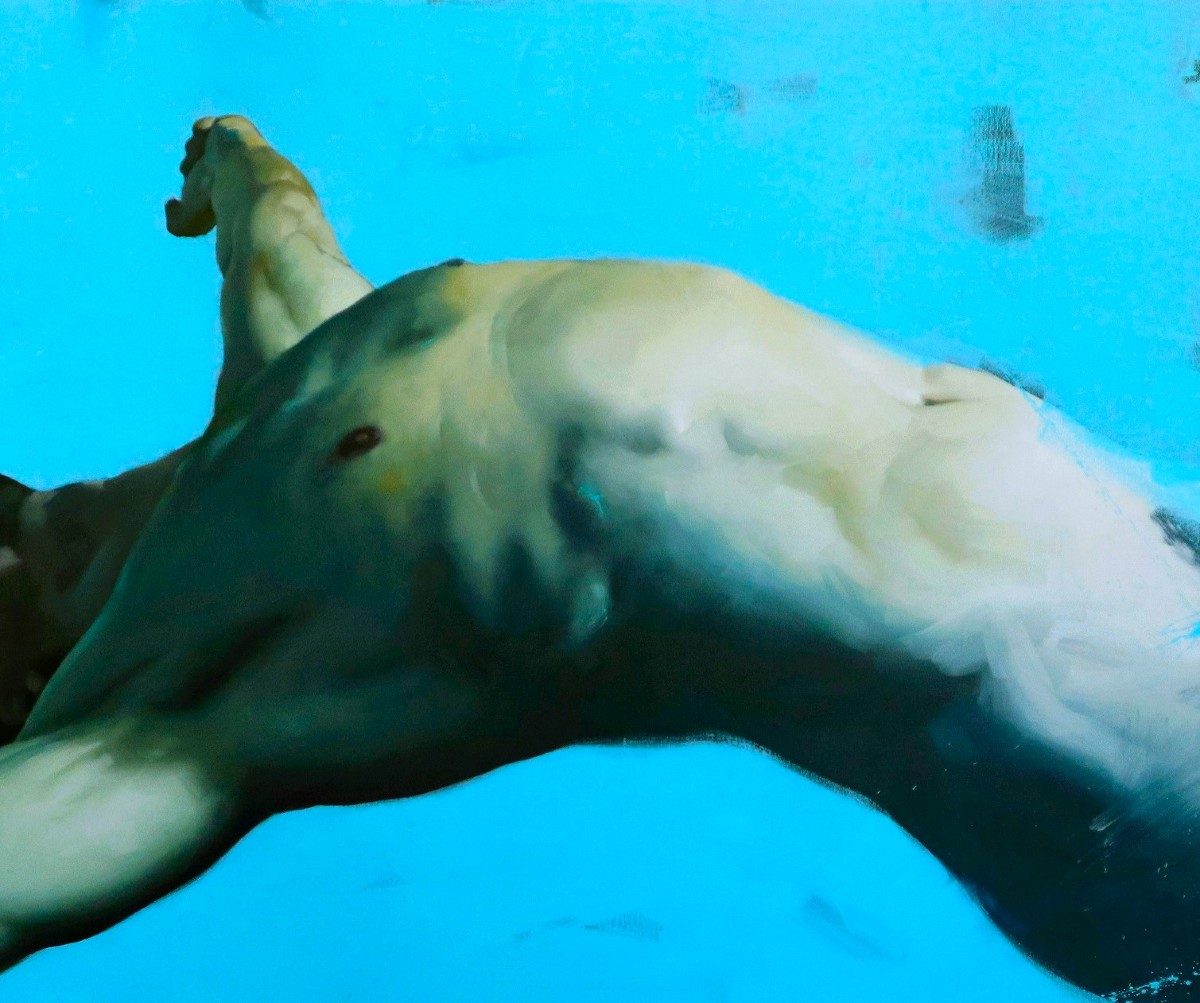 Olio su tela " Uomo nudo"-photo-4