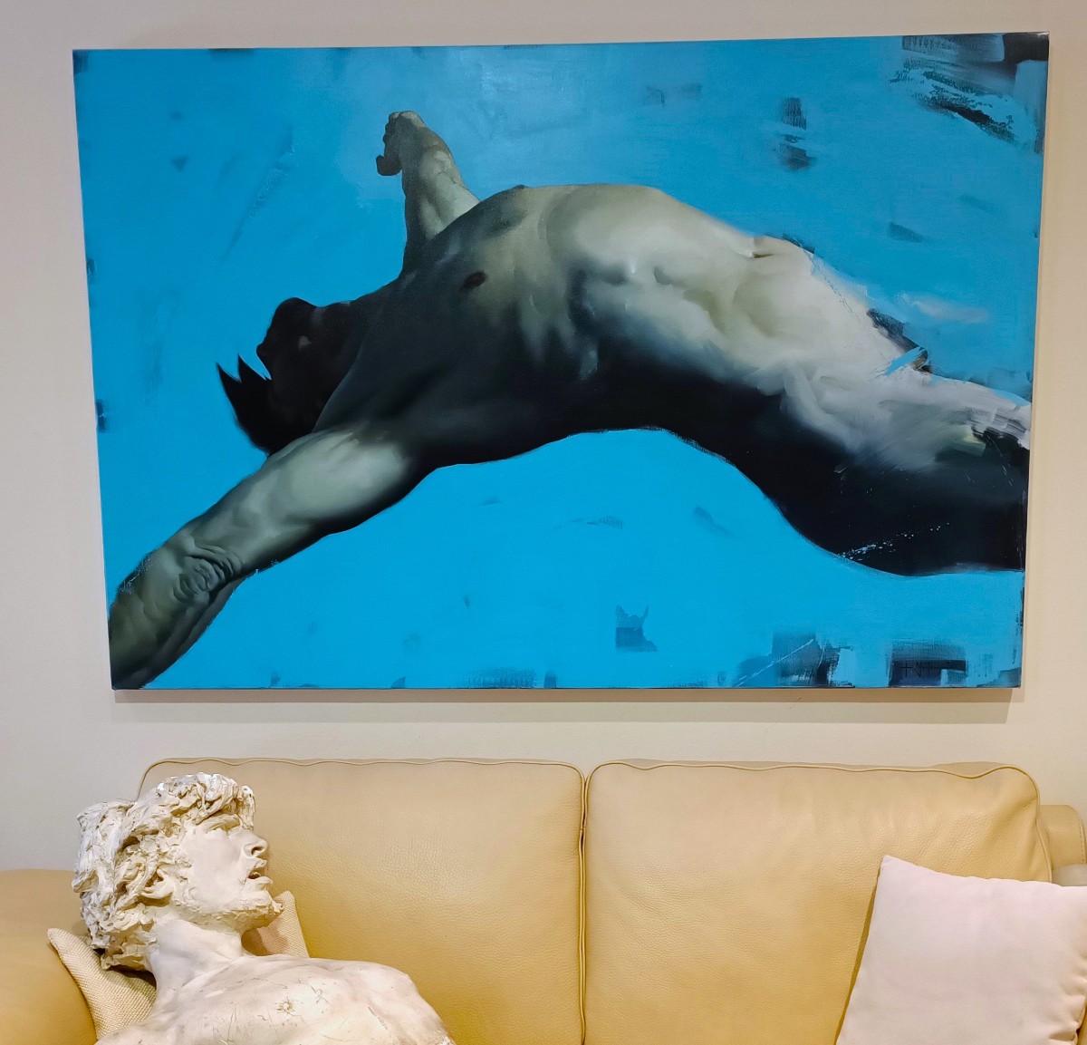 Olio su tela " Uomo nudo"-photo-1