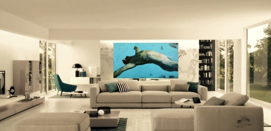 Olio su tela " Uomo nudo"-photo-2