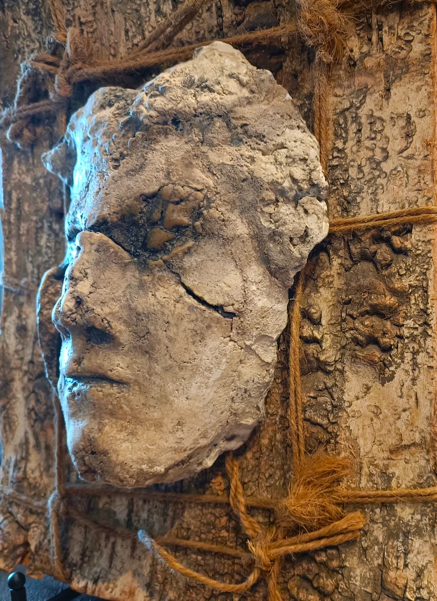 Rara scultura di Pan in gesso cera e nerofumo-photo-4