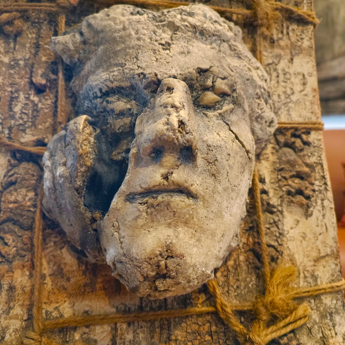 Rara scultura di Pan in gesso cera e nerofumo-photo-1