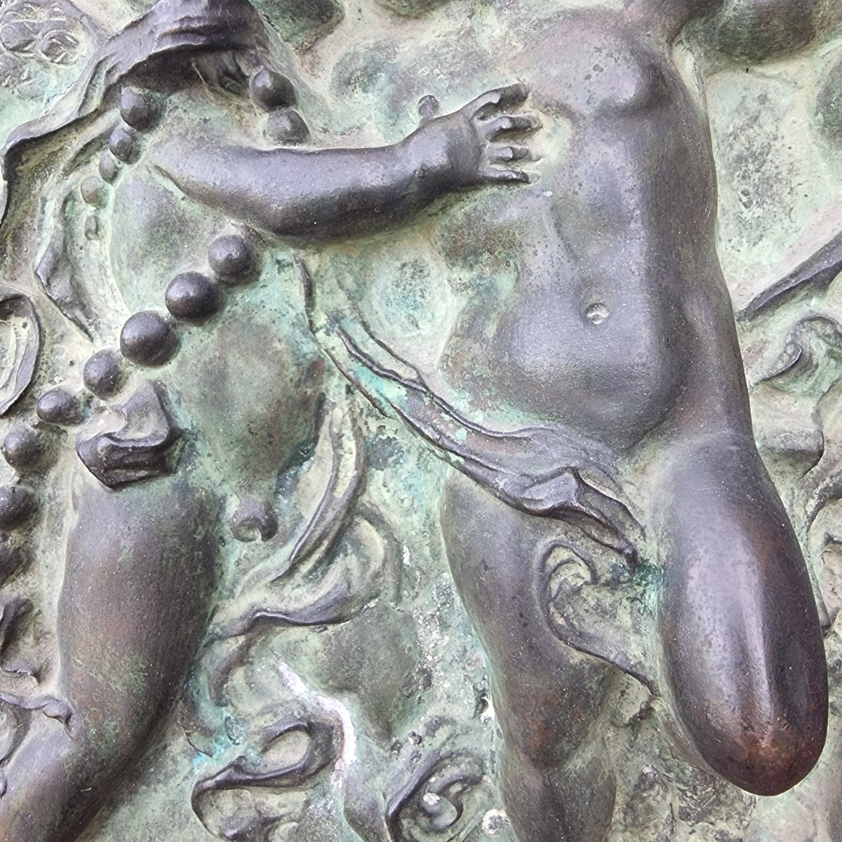 Coppia di altorilievi in bronzo neoclassici 1780 gioco di putti-photo-7