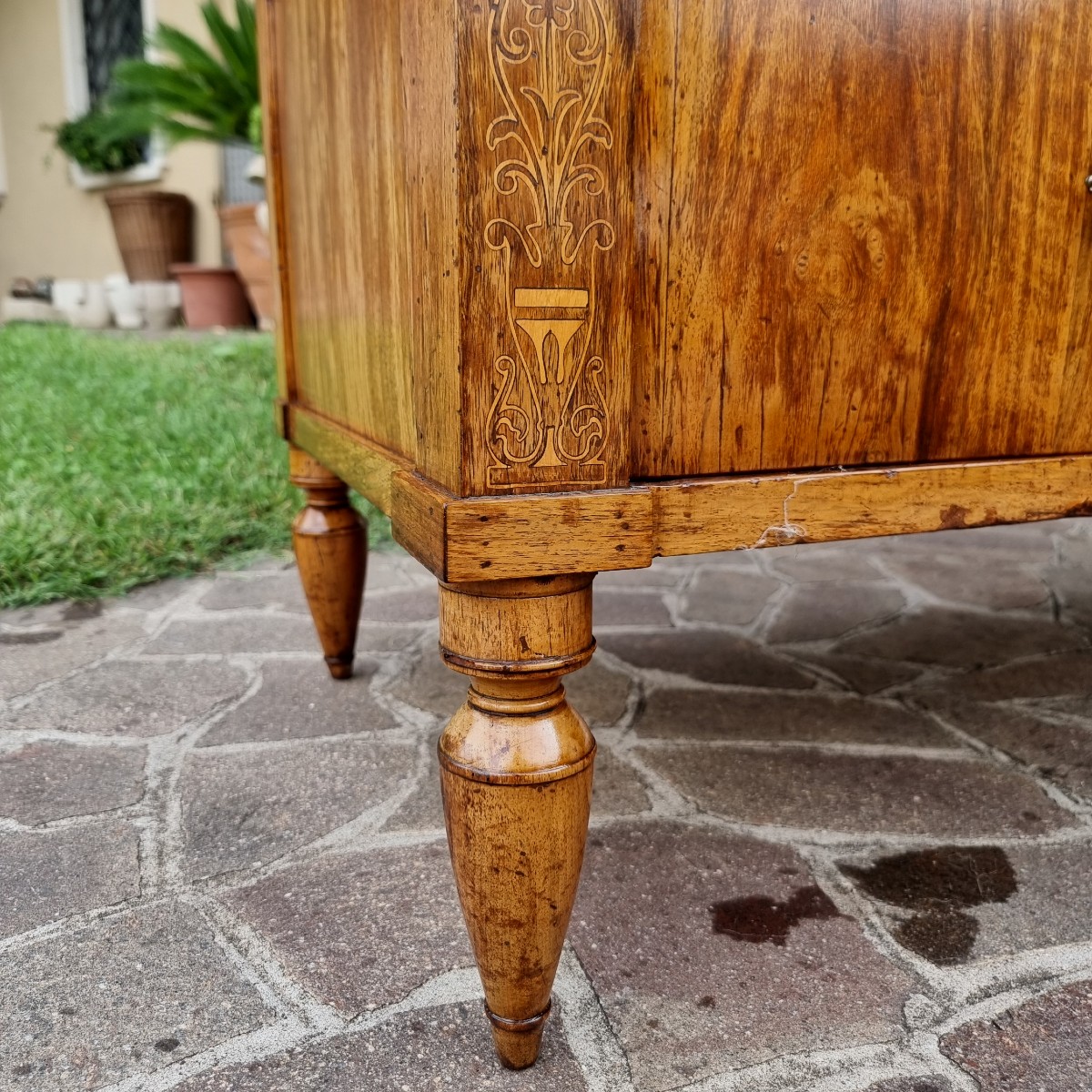 Cassettone faentino in noce Carlo X 1810-photo-3