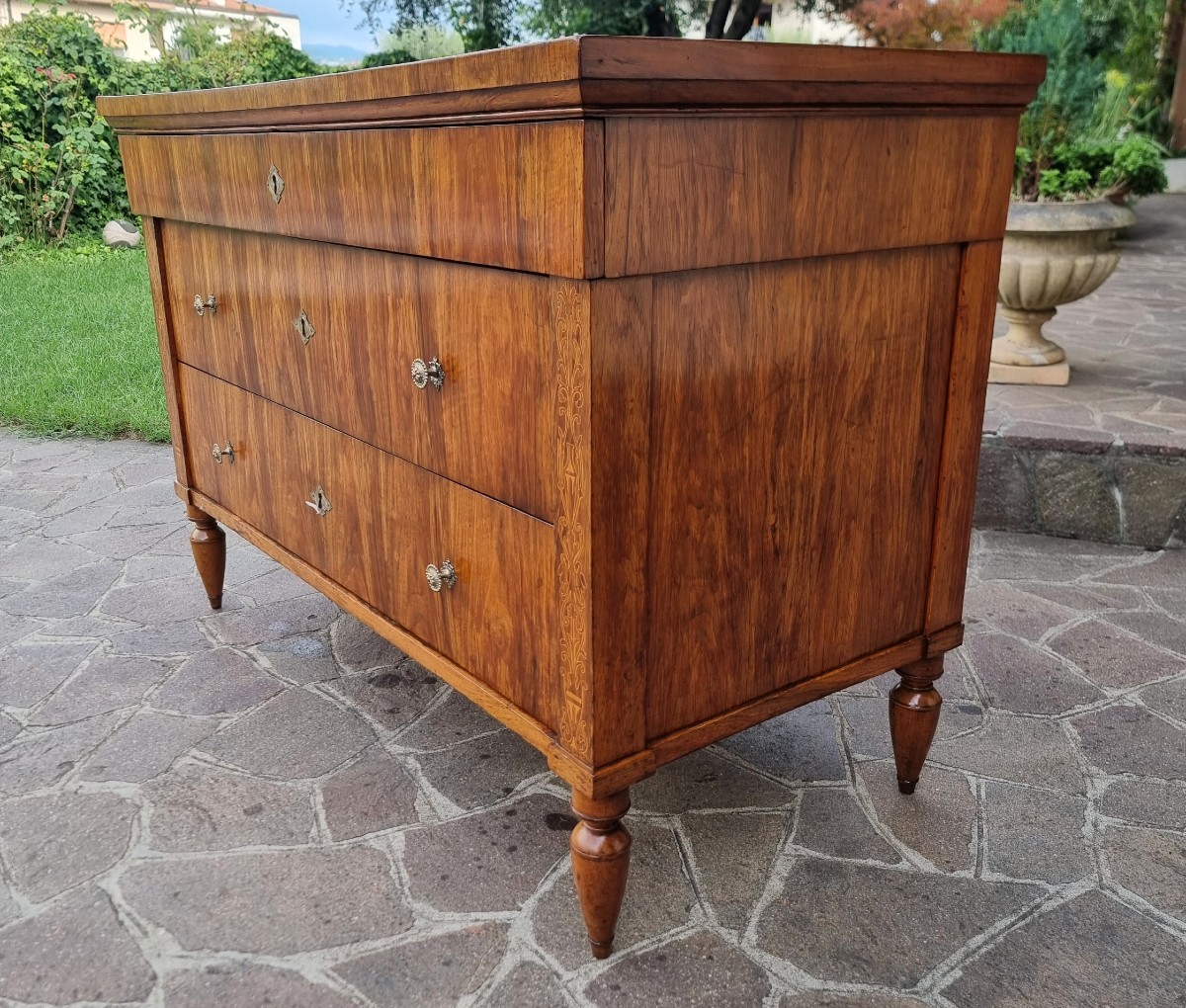 Cassettone faentino in noce Carlo X 1810-photo-1
