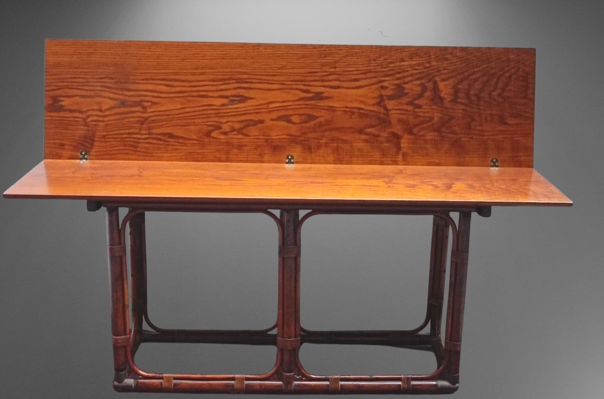 Tavolo design in palissandro anni ’80 mod. T5 di Tito Agnoli per Bonacina-photo-3