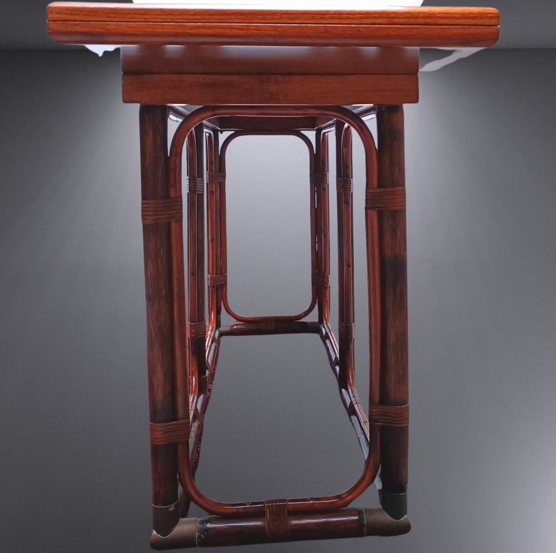 Tavolo design in palissandro anni ’80 mod. T5 di Tito Agnoli per Bonacina-photo-1