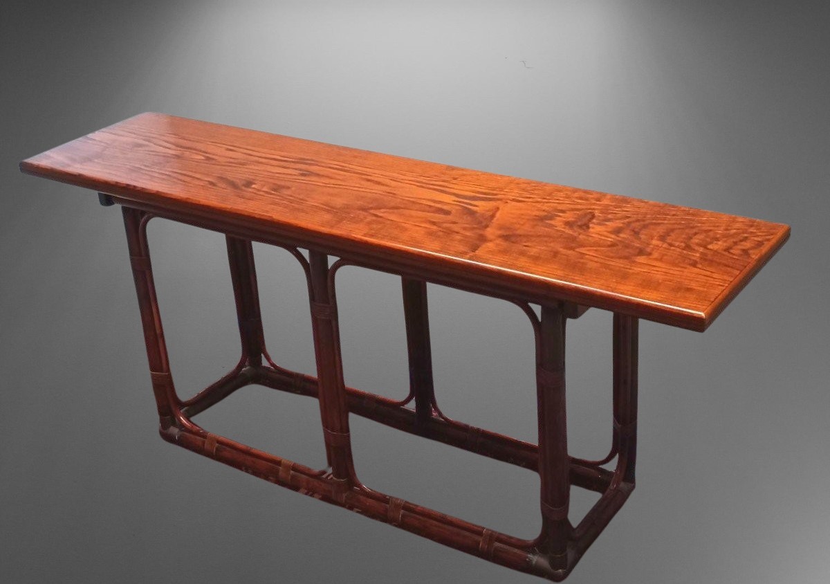 Tavolo design in palissandro anni ’80 mod. T5 di Tito Agnoli per Bonacina-photo-4