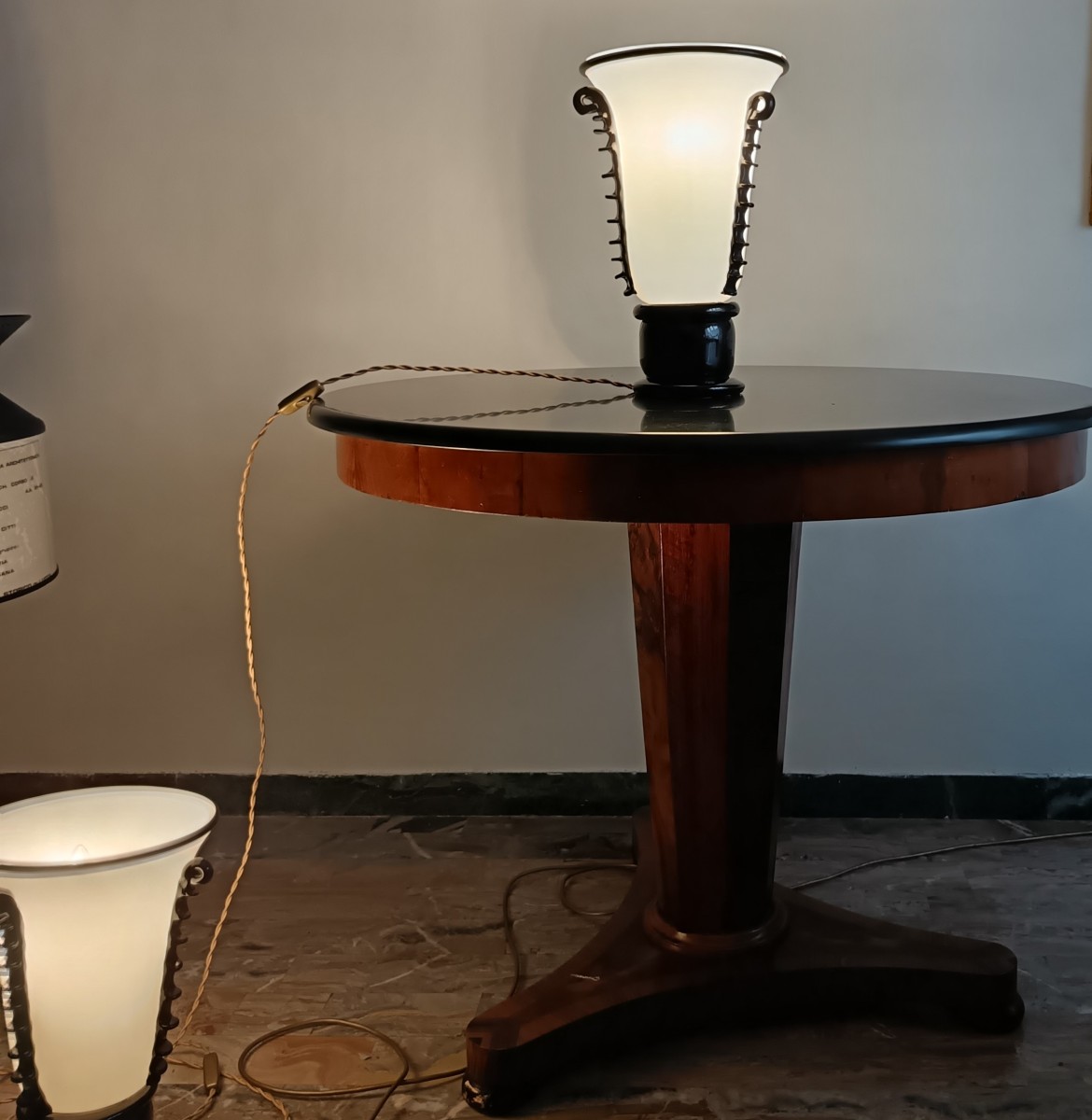 Coppia di vasi in pasta di vetro Murano 1940 Art Decò-photo-4