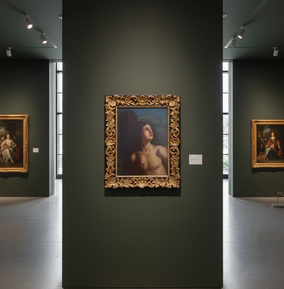 Olio su tela del 1600 – San Sebastiano, attribuito a Cesare Gennari (1637–1688)-photo-2