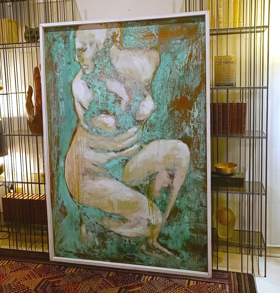 Olio su rame ossidato “Afrodite dea dell’Amore” 20 secolo-photo-2