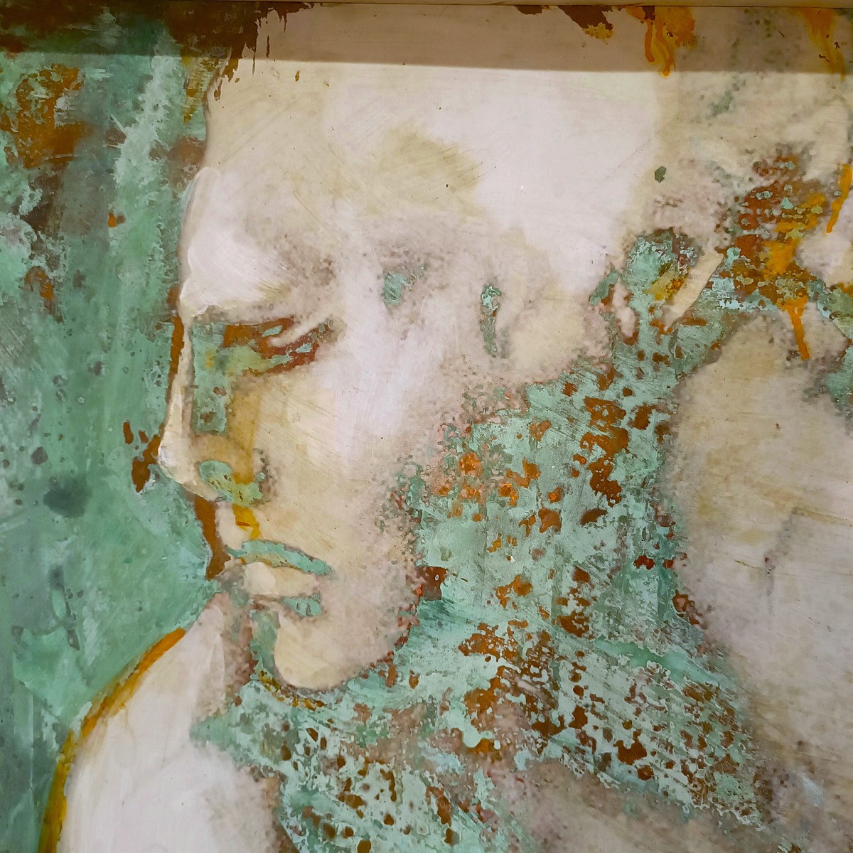 Olio su rame ossidato “Afrodite dea dell’Amore” 20 secolo-photo-4