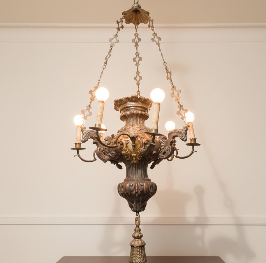 Lampadario Lucerna a sei luci del ’700 – Roma-photo-6