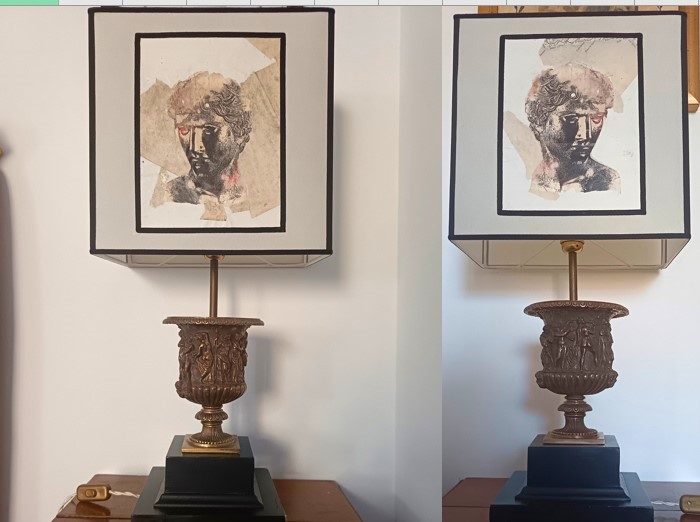 Coppia di paralumi in bronzo 1920 – Gran Tour