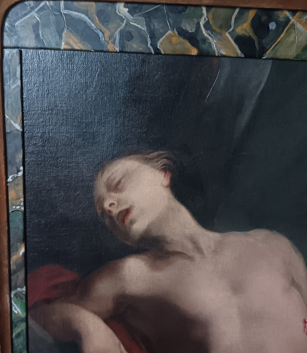 Olio su tela San Sebastiano del ’600 – Seguace dei Carracci-photo-2