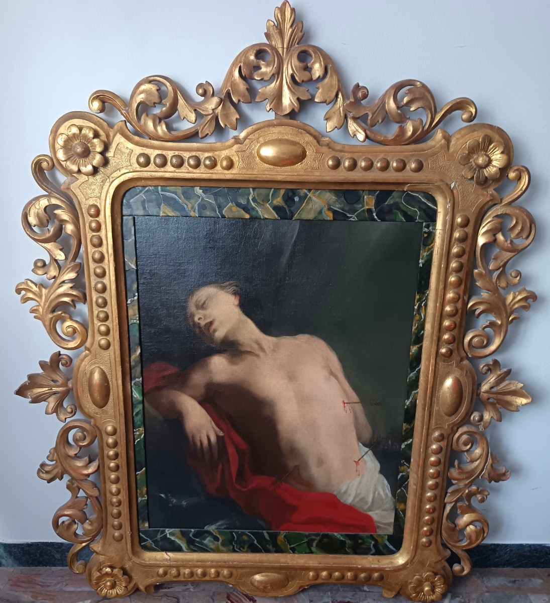 Olio su tela San Sebastiano del ’600 – Seguace dei Carracci-photo-3