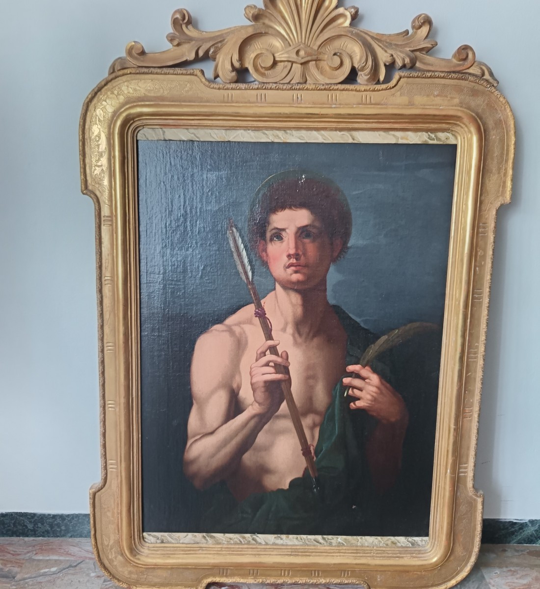 Olio su tela San Sebastiano primo ’700-photo-2