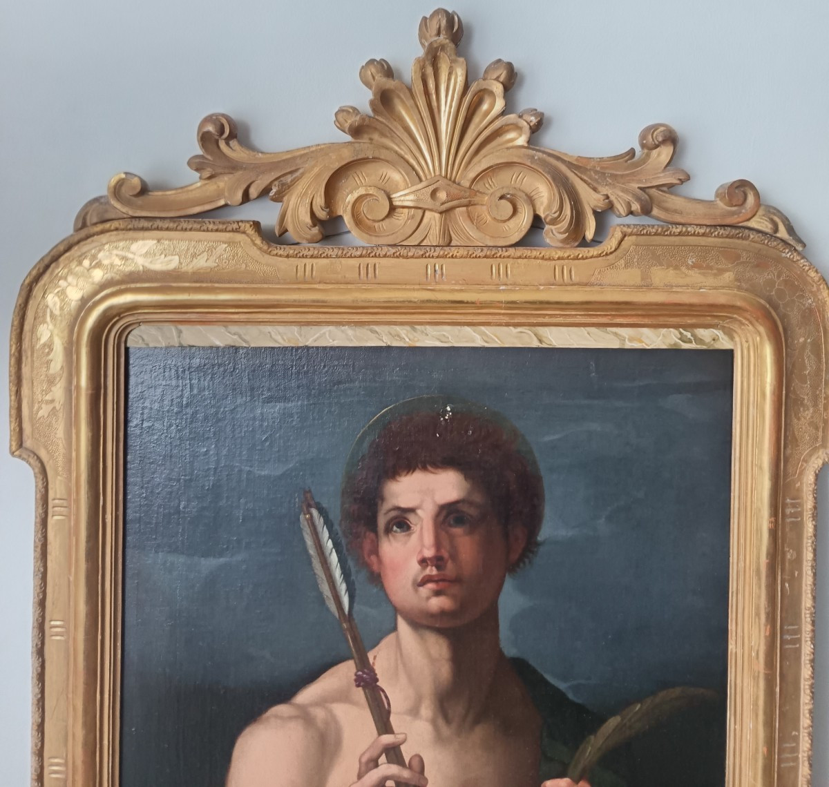 Olio su tela San Sebastiano primo ’700-photo-3