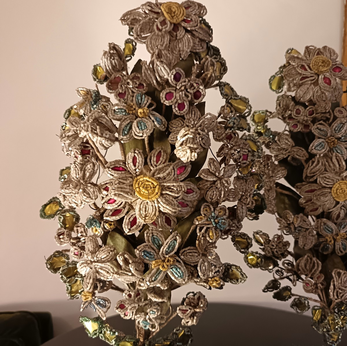 Coppia di palme XIII secolo con perline di Murano-photo-3