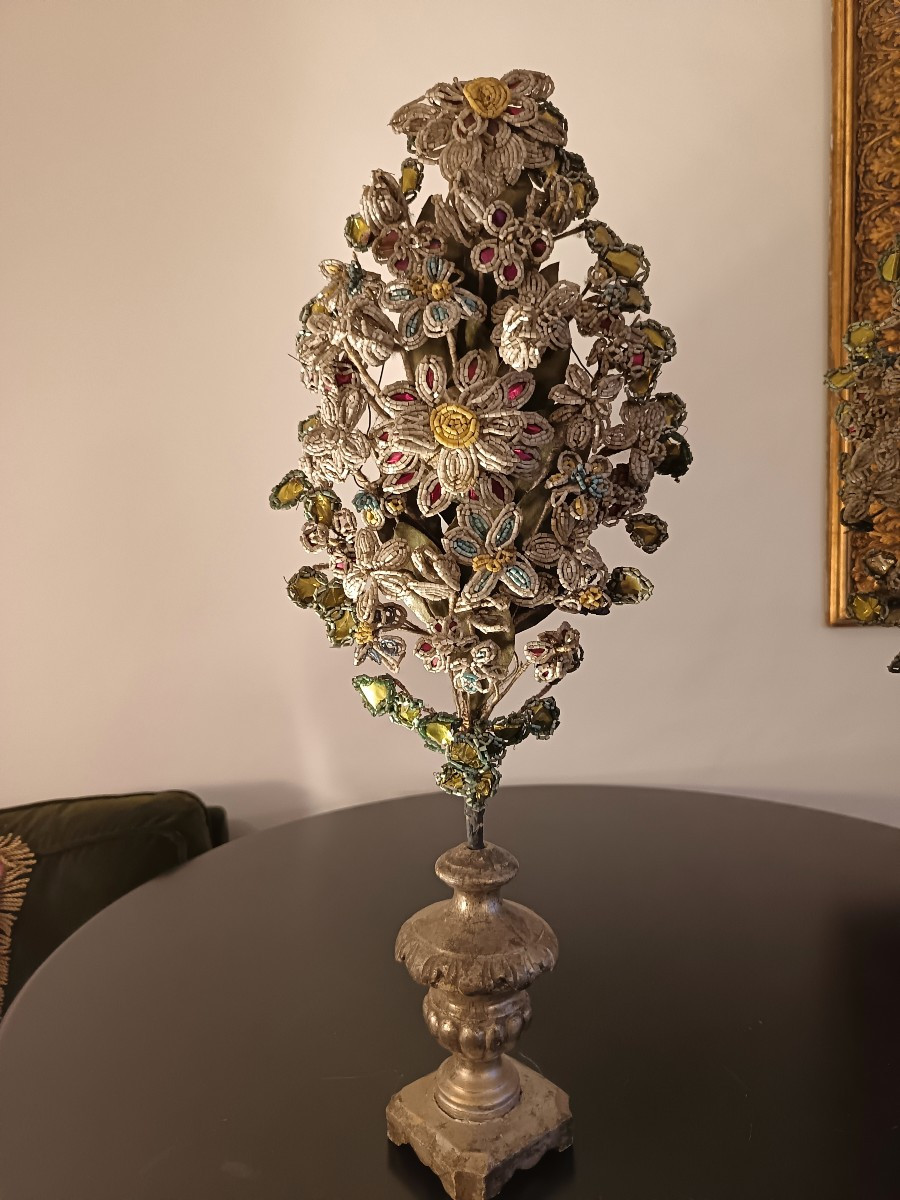 Coppia di palme XIII secolo con perline di Murano-photo-1