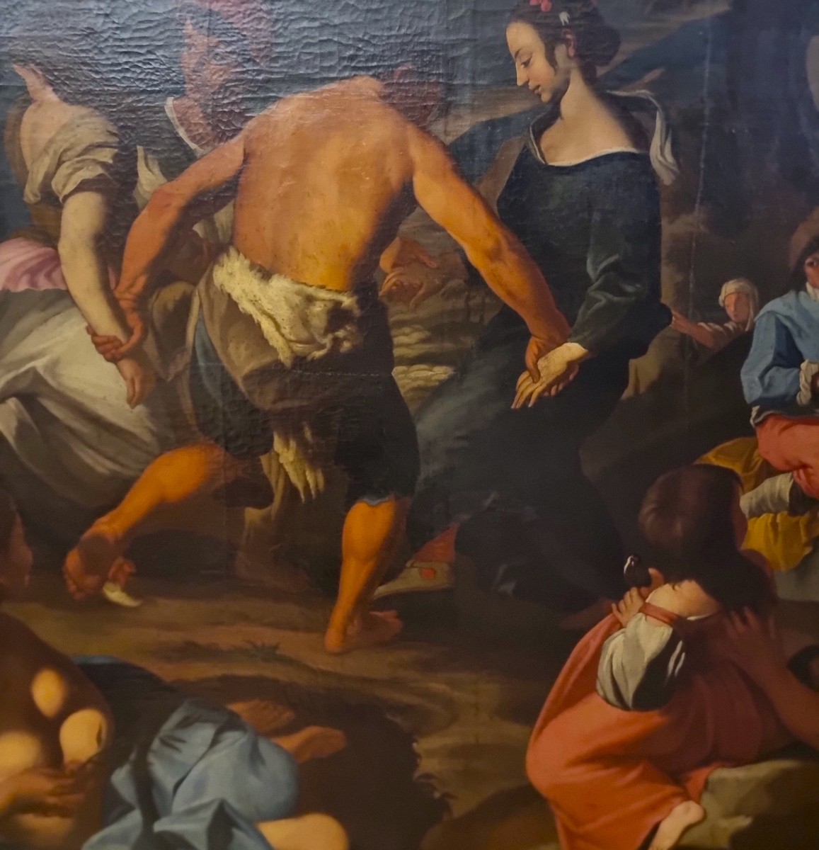 Olio su tela 600 Scena campestre con musicanti – scuola di Francesco Guarini (1611‑1654)-photo-2