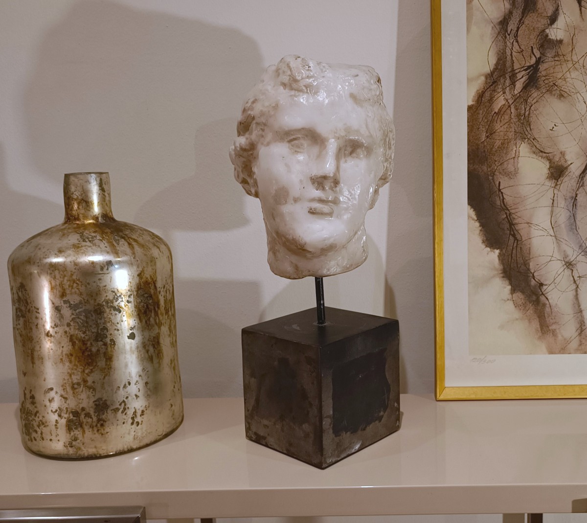 Scultura accademica del ‘900 in cera – Testa di Afrodite-photo-2