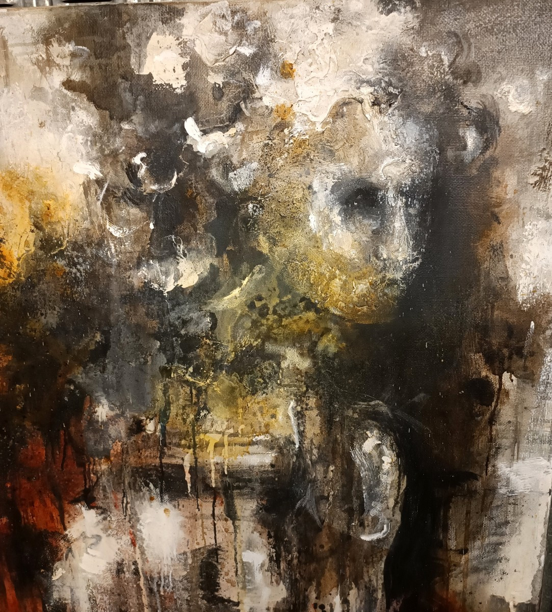 Coppia di olii su tela nudo figurativo arte moderna firmato 1960/70-photo-4