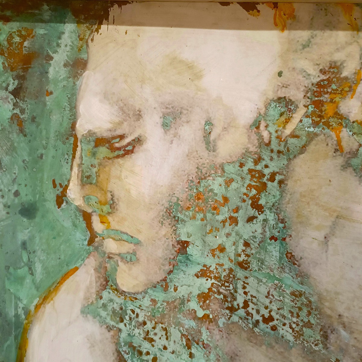 Olio su rame ossidato “Afrodite dea dell’Amore” 20 secolo-photo-4