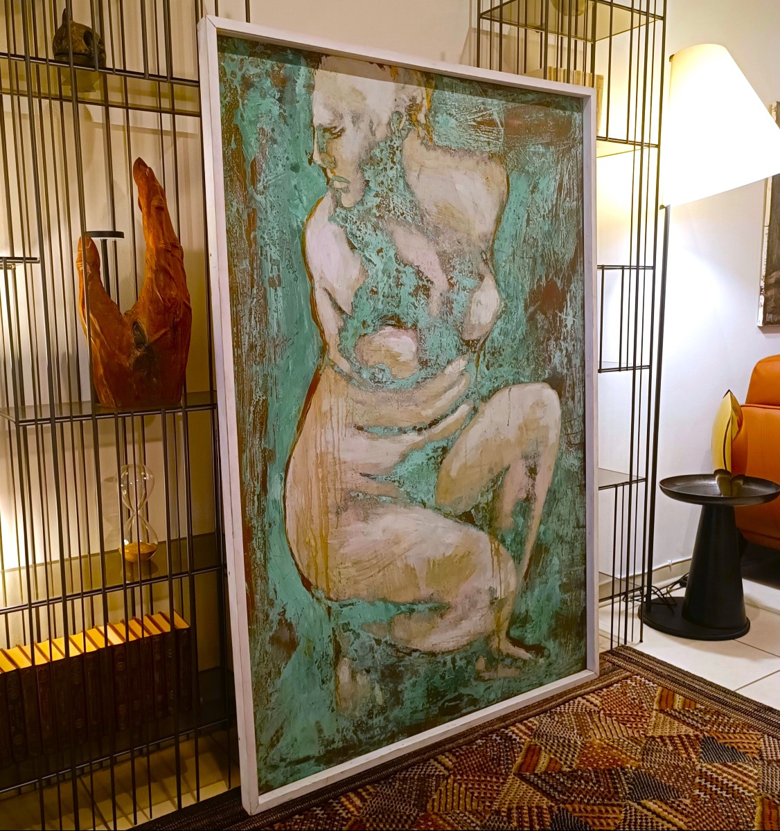 Olio su rame ossidato “Afrodite dea dell’Amore” 20 secolo-photo-4