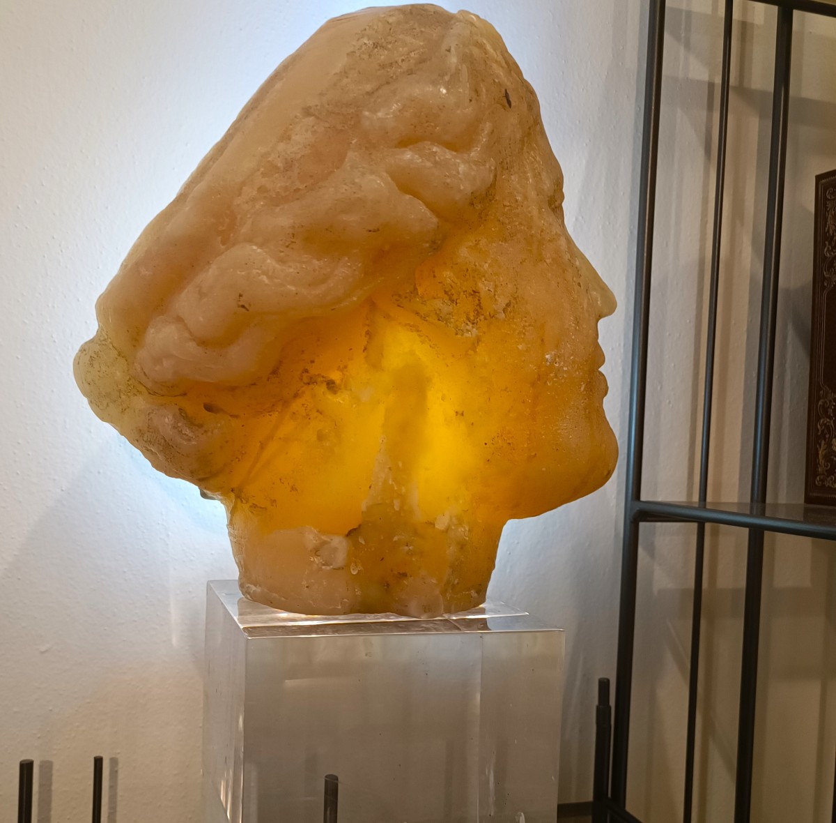 Scultura accademica del ‘900 in cera testa di Venere effetto ambra-photo-4