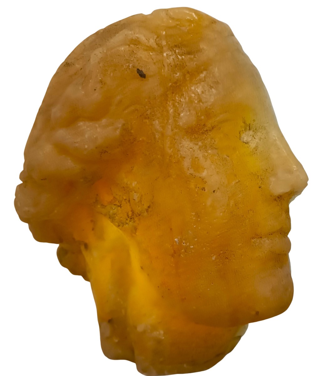 Scultura accademica del ‘900 in cera testa di Venere effetto ambra