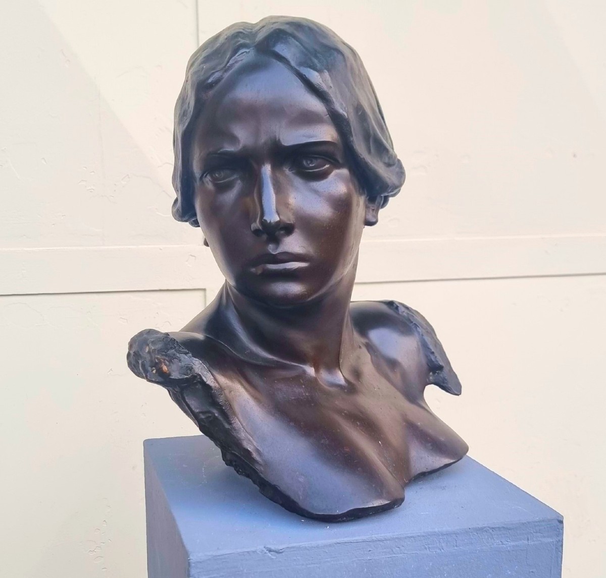 Scultura in bronzo 800 busto femminile-photo-4