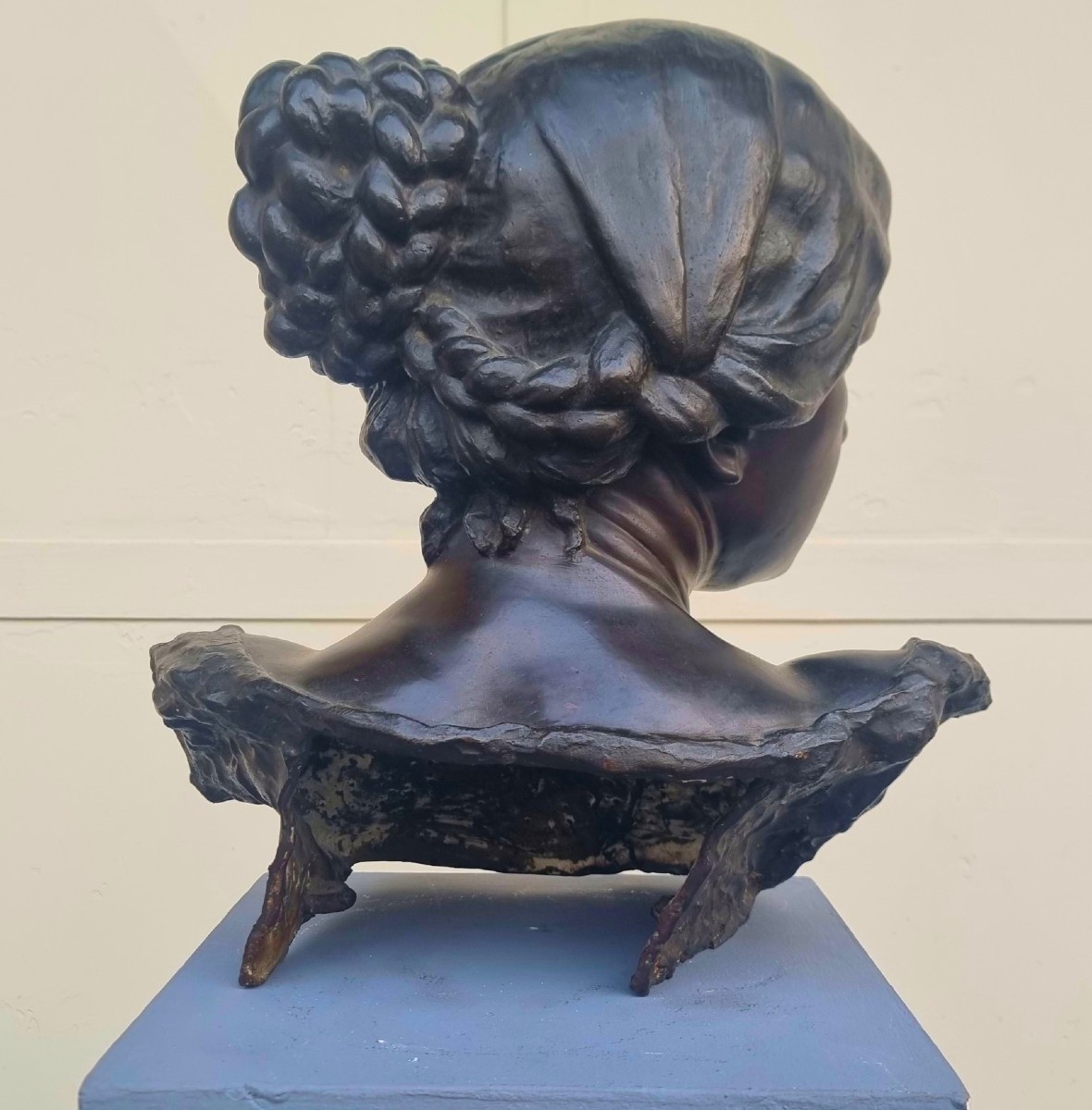 Scultura in bronzo 800 busto femminile-photo-3