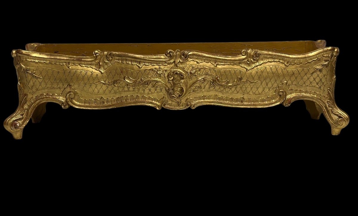 Fioriera lignea Luigi XV del 700 oro zecchino-photo-2