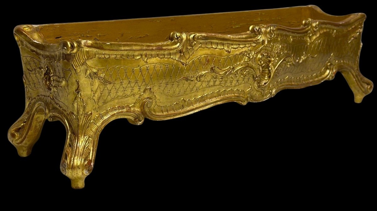 Fioriera lignea Luigi XV del 700 oro zecchino-photo-4