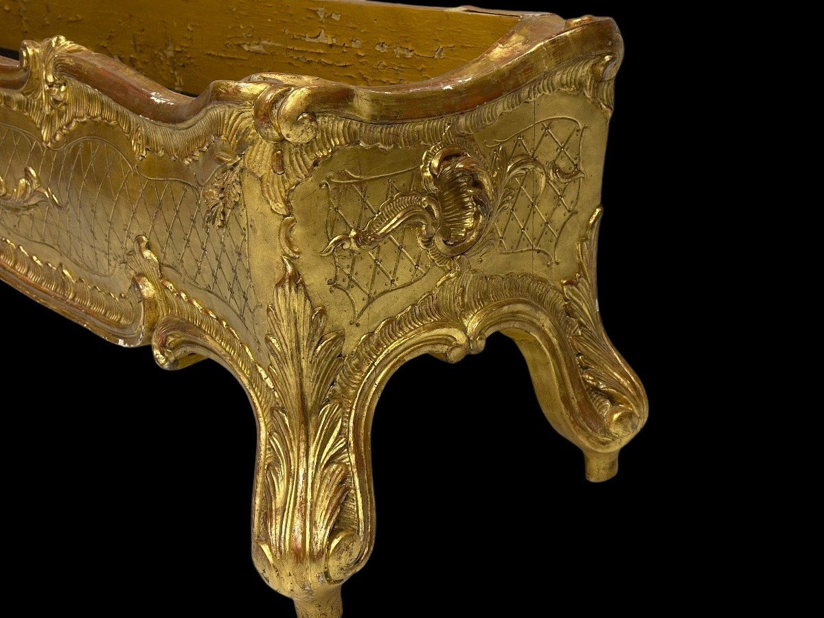 Fioriera lignea Luigi XV del 700 oro zecchino-photo-2