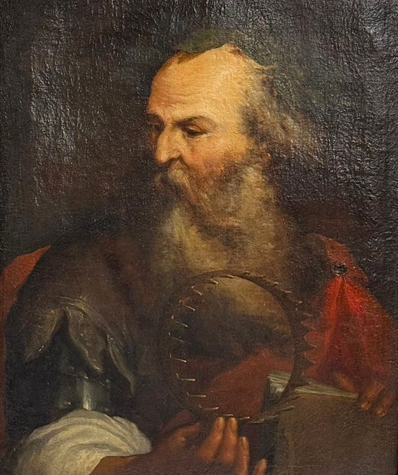 Olio su tela del 600 Archimede da Siracusa ambito Luca Giordano 1634-1705-photo-2