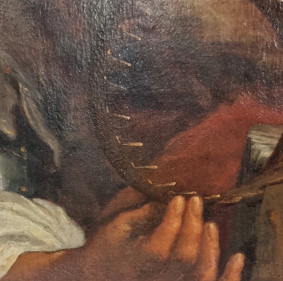 Olio su tela del 600 Archimede da Siracusa ambito Luca Giordano 1634-1705-photo-2