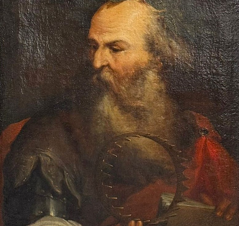 Olio su tela del 600 Archimede da Siracusa ambito Luca Giordano 1634-1705-photo-4