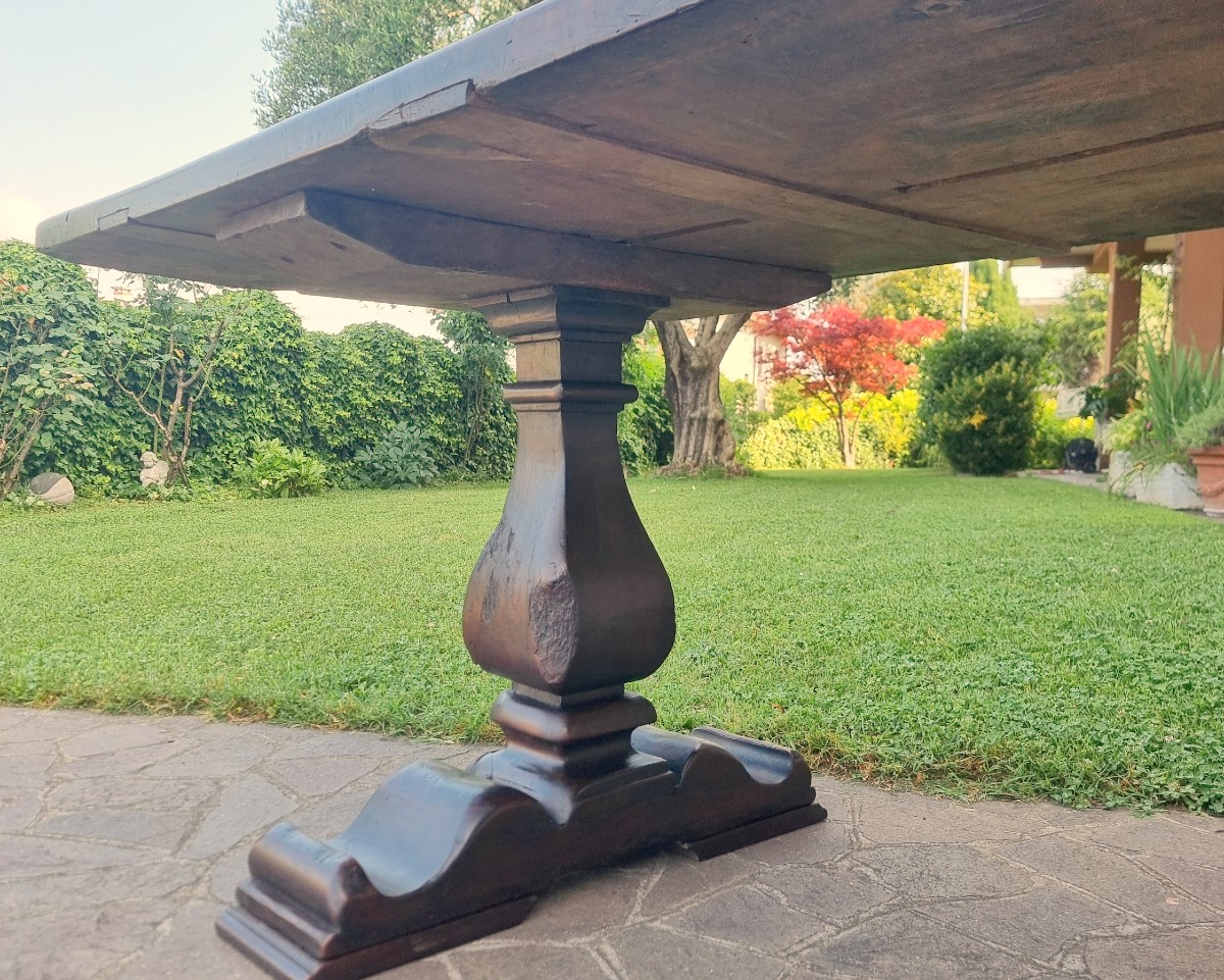 Tavolo fratino in noce del 600 Veneto da monastero-photo-1