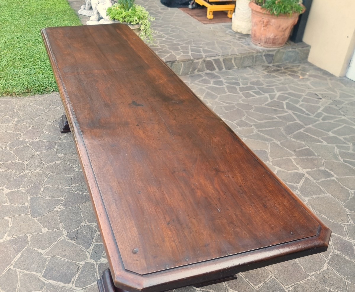 Tavolo fratino in noce del 600 Veneto da monastero-photo-3