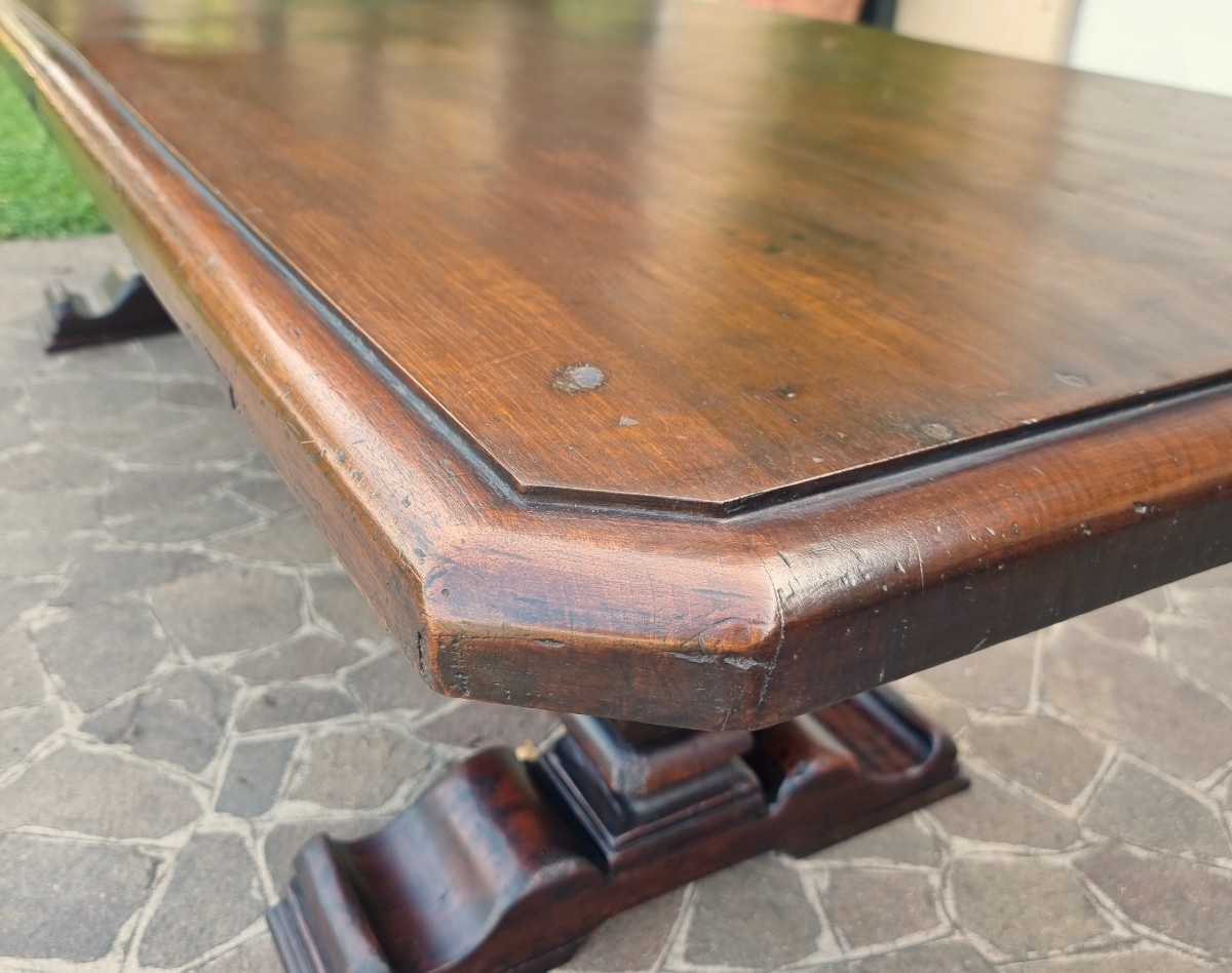 Tavolo fratino in noce del 600 Veneto da monastero-photo-4
