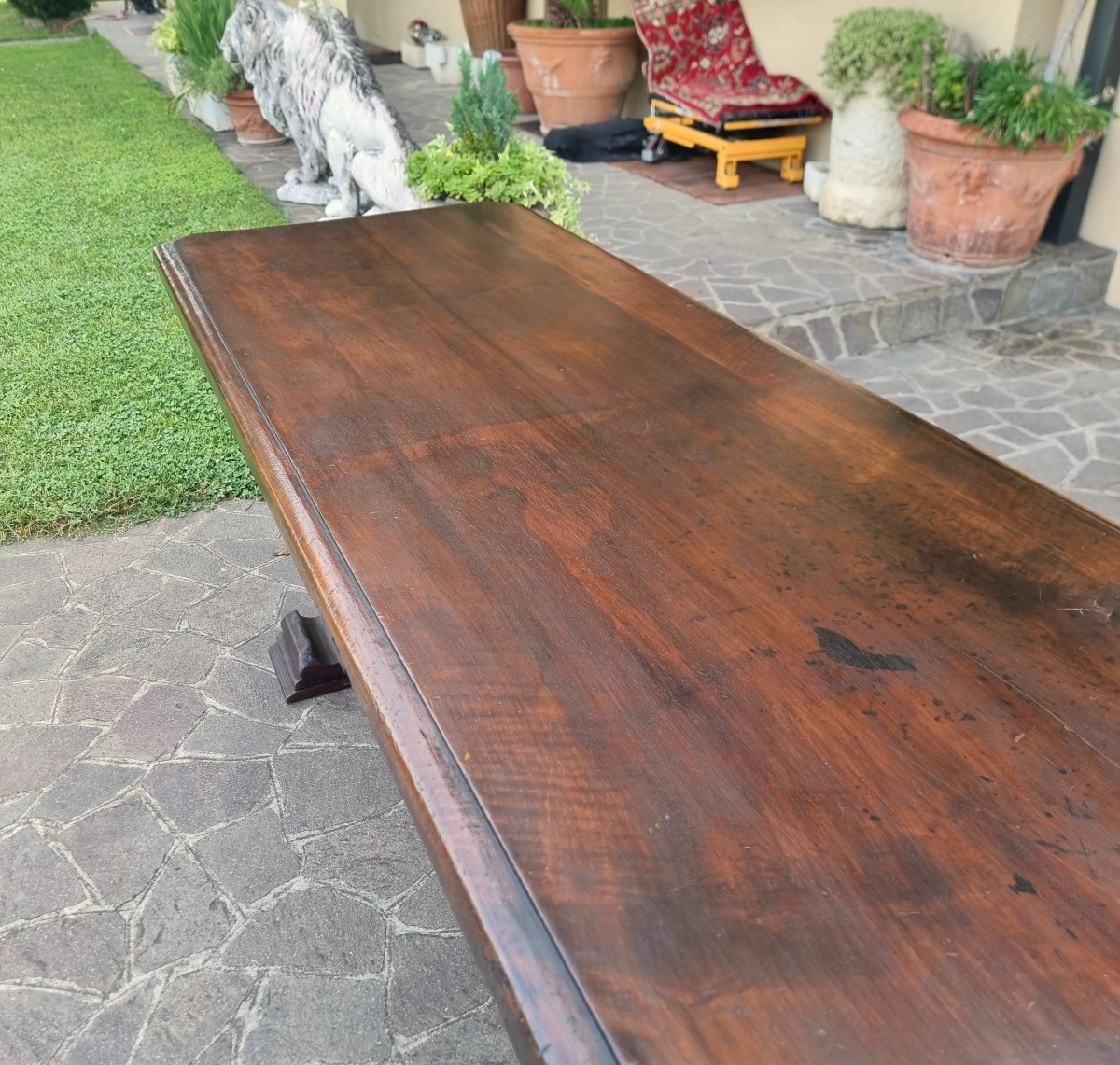 Tavolo fratino in noce del 600 Veneto da monastero-photo-5