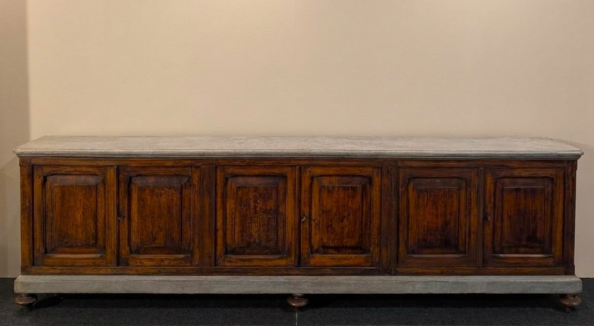 Credenza a 6 porte in legno di pino massello fine 800-photo-3