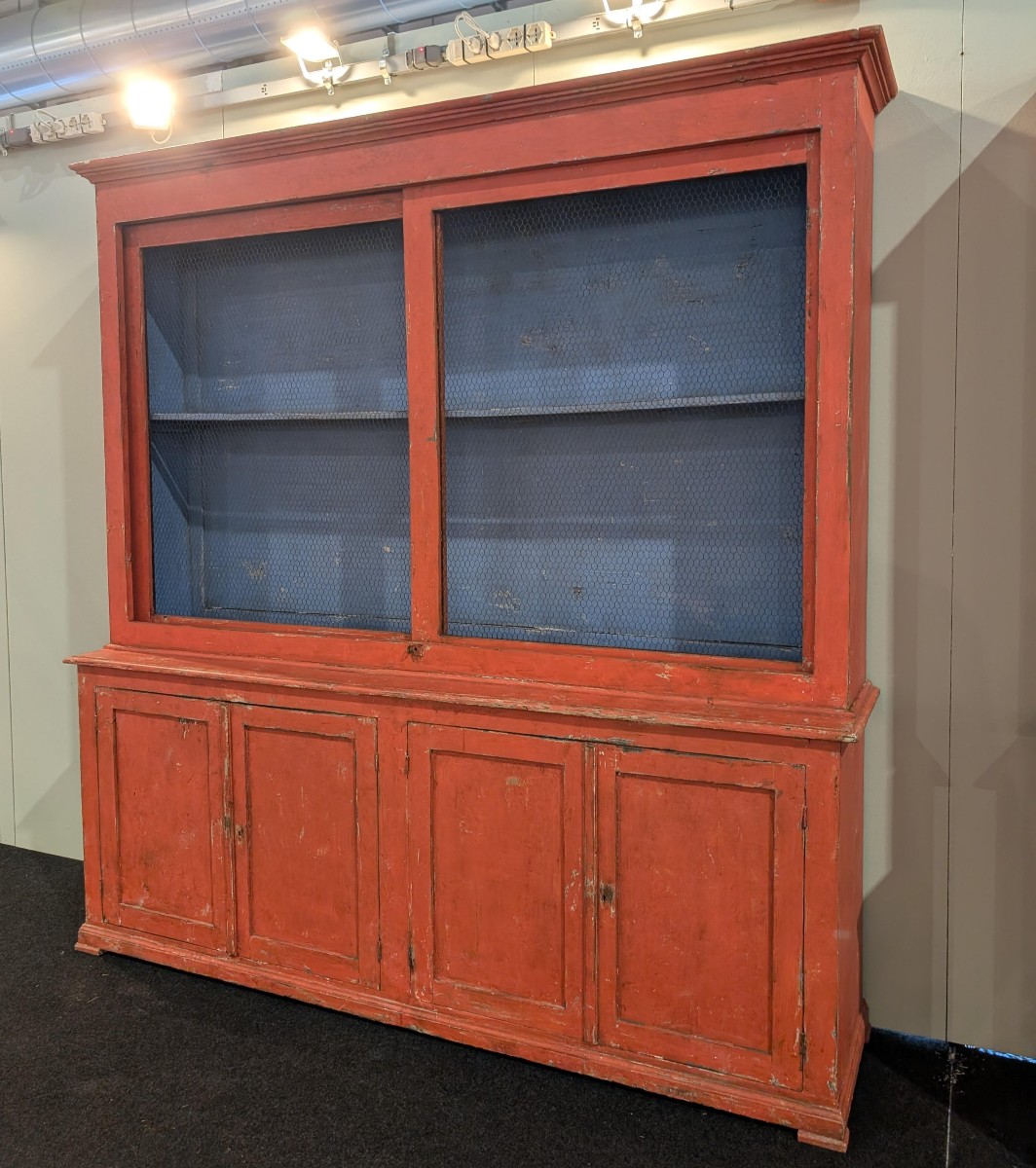 Coppia di credenze librerie fine 800 laccate vintage-photo-3