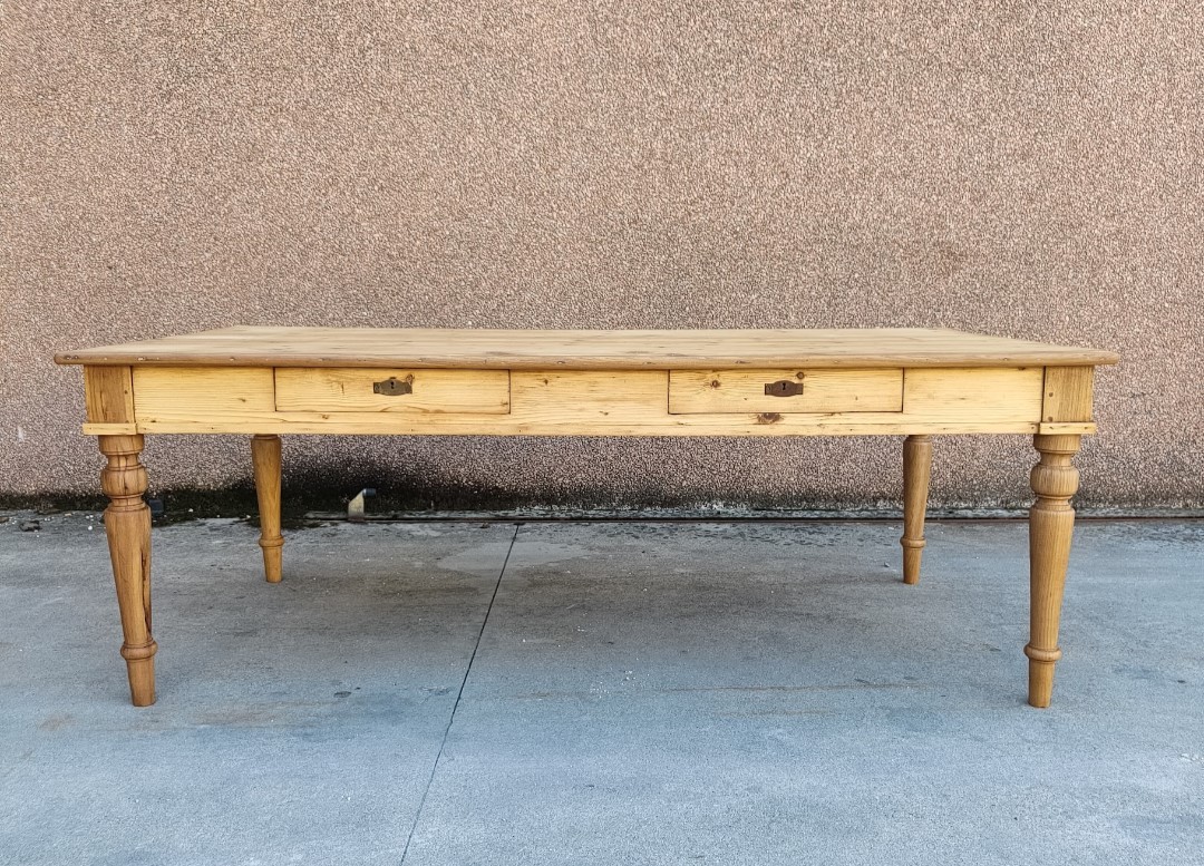 Tavolo in pino massello 800 grande dimensione 12 posti-photo-2