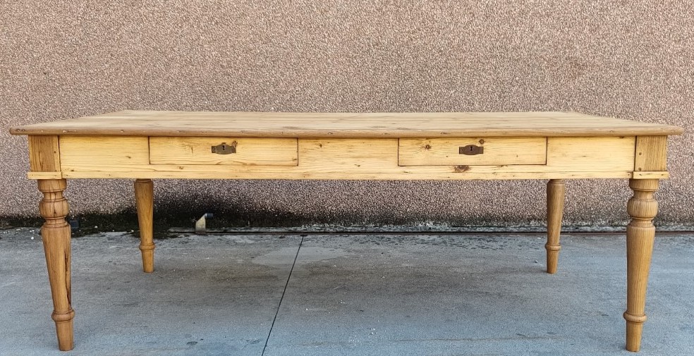 Tavolo in pino massello 800 grande dimensione 12 posti-photo-4