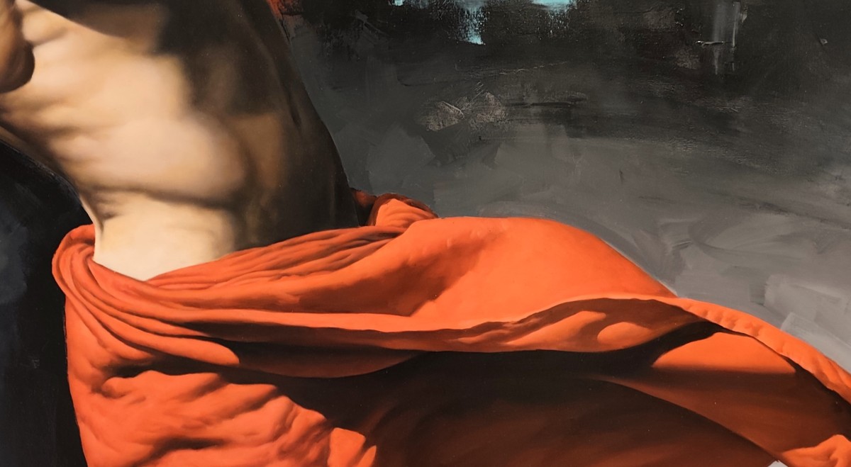 Olio su tela energia dell'uomo e della donna pittura realista-photo-3